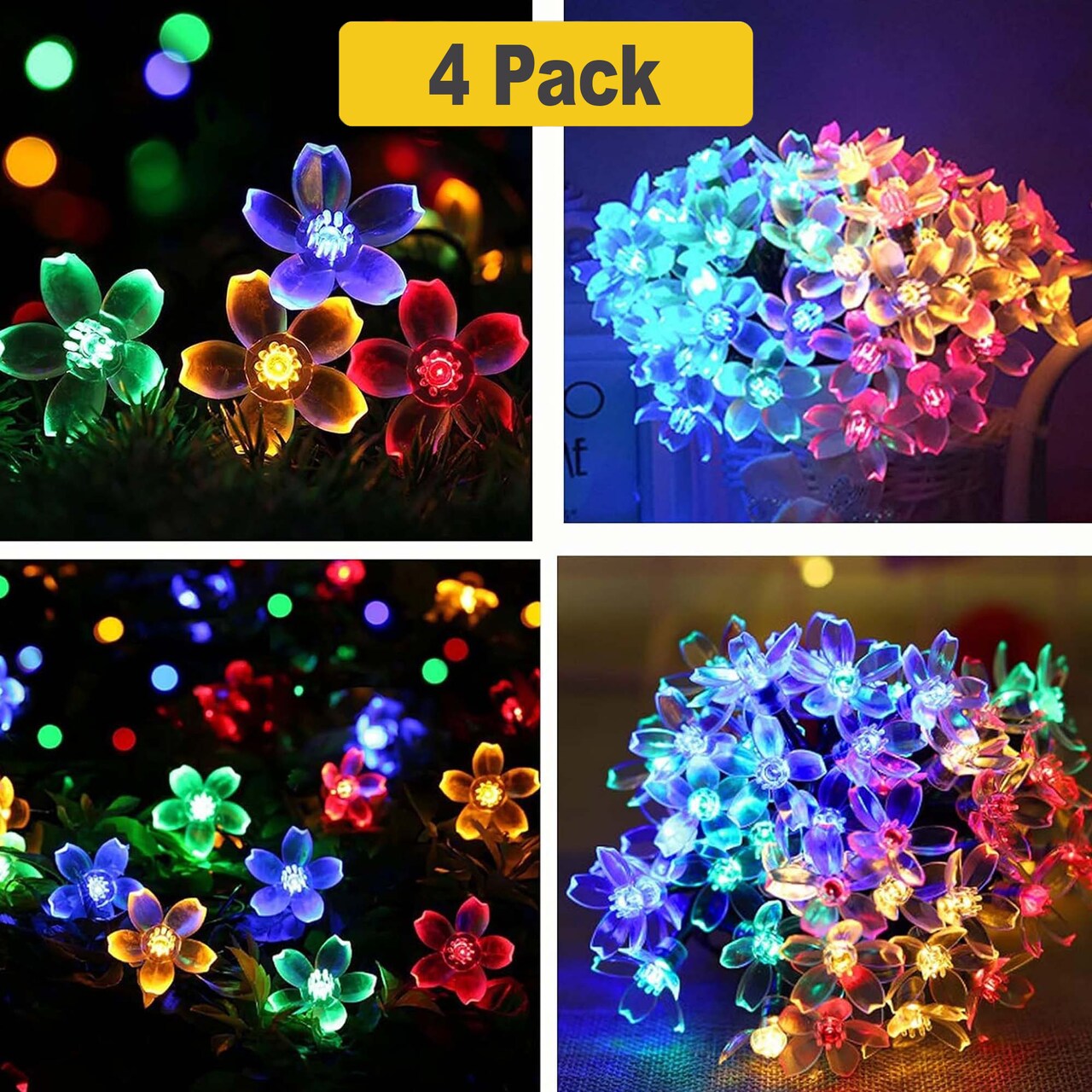 Weatherproof 50 LED Cherry Blossom Solar String Lights for Decoration